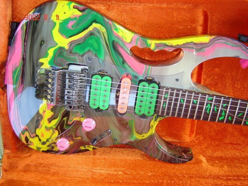 Custom Ibanez JEM PAW swirl