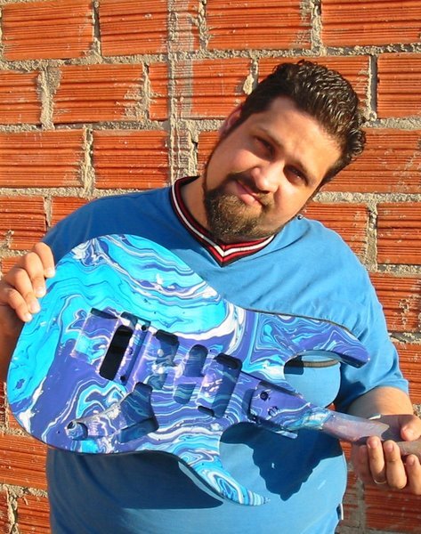 Purple and blue swirl